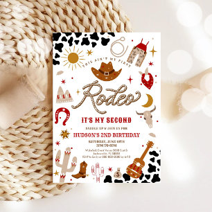 Convite de 2º Aniversário do Cowboy do Rodeio