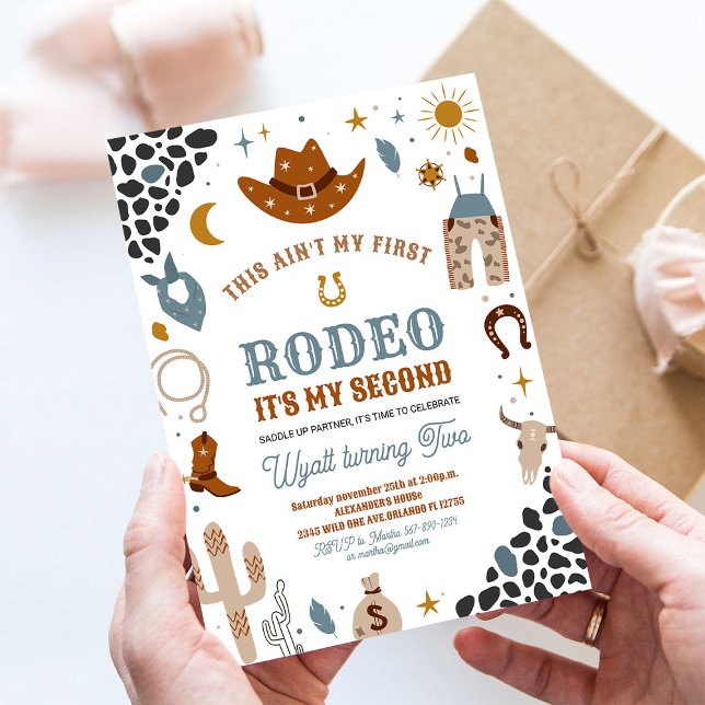 Convite de 2º Aniversário do Meu Segundo Rodeio Me (Criador carregado)