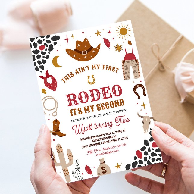 Convite de 2º Aniversário do Meu Segundo Rodeio Me (Criador carregado)