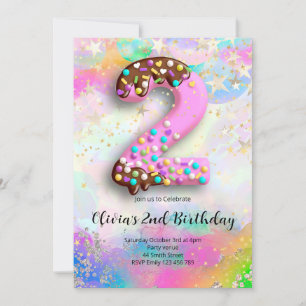 Convite de 2º Aniversário para Meninas