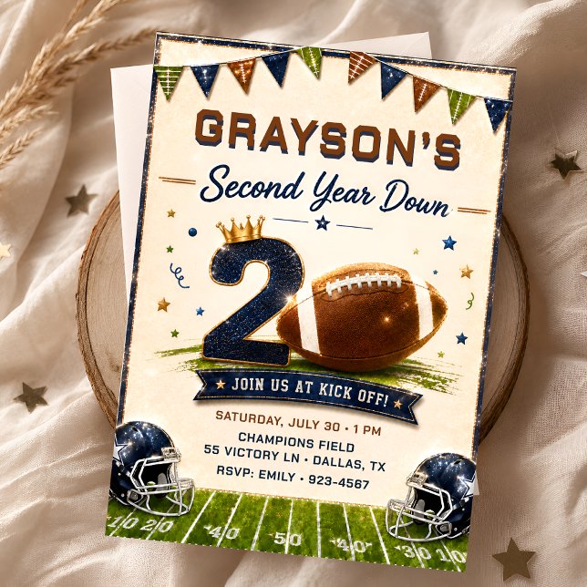 Convite de 2º Aniversário Second Year Down (Criador carregado)