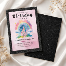 Convite de 20º Aniversário Princesa Castelo Brilho