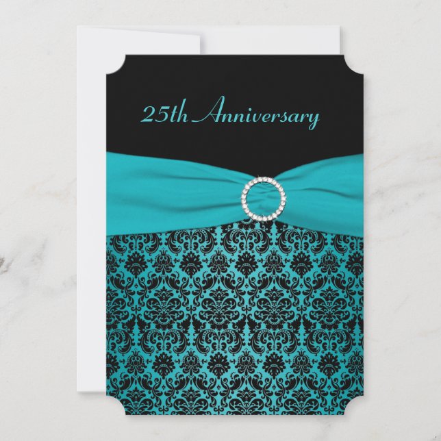 Convite de 25º Aniversário com FITA IMPRESSA (Frente)
