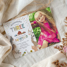 Convite de 3º Aniversário da Fazenda do Photo Barn