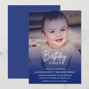convite de 3º aniversário Jantar de Aniversário Fo