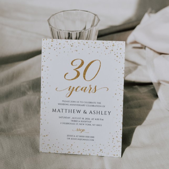 Convite de 30º Aniversário de Casamento - GAC24b (Criador carregado)