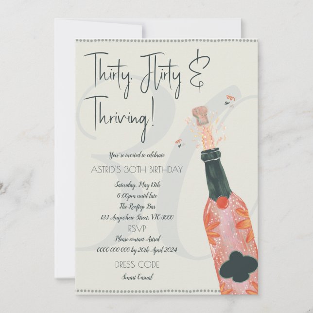 CONVITE DE 30 ANOS! TRINTA, FÉRTIL E PROSPERANDO! (Frente)