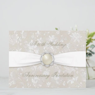 Convite de 30 de Casamento de Damask