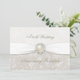 Convite de 30 de Casamento de Damask