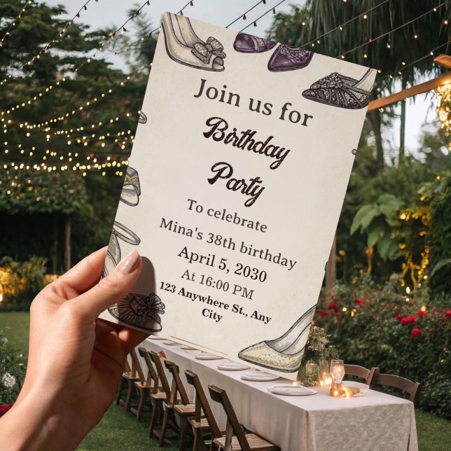convite de 38º aniversário para mulheres (Criador carregado)
