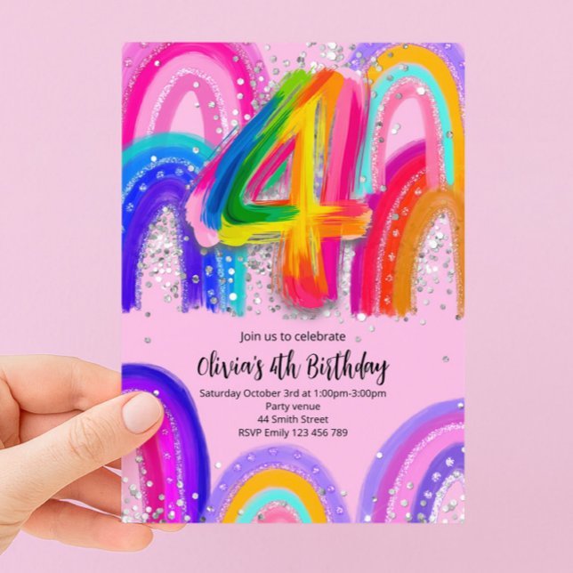 Convite de 4º Aniversário (Criador carregado)