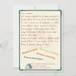 Convite de 4º Aniversário do Camp Chaos: Para Semp