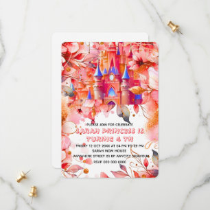 Convite de 4º Aniversário Editável Quatro para Sem