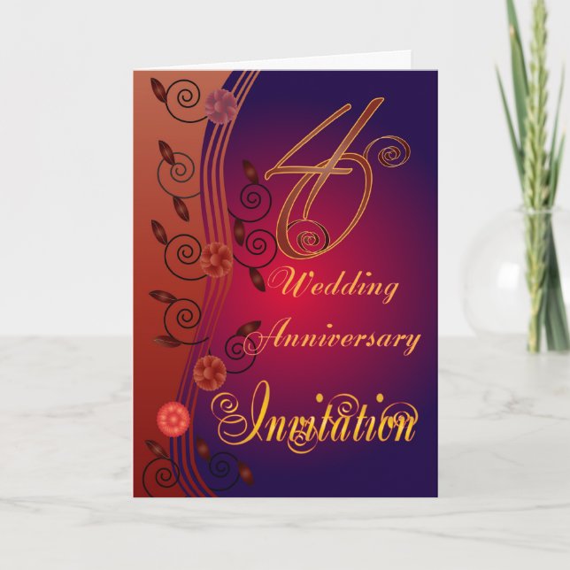 Convite de 40º Aniversário de Casamento (Frente)