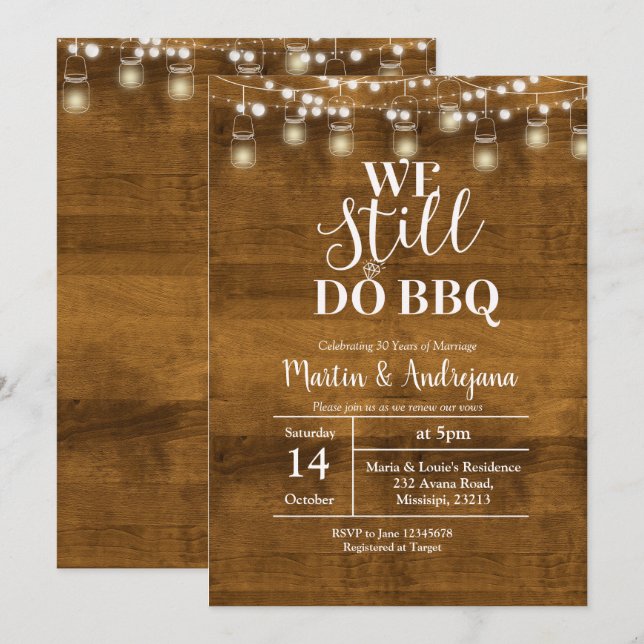 Convite de 40º Aniversário de Casamento Ainda Faze (Frente/Verso)