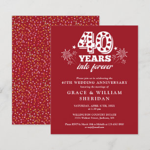 Convite de 40º Aniversário de Casamento com Orçame