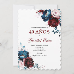Convite de 40 Anos Mulher Convite