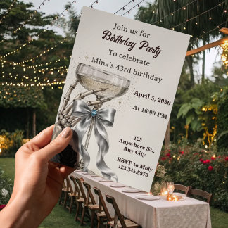 convite de 46º aniversário para mulheres