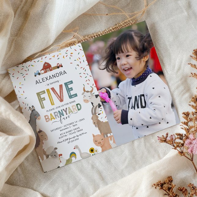 Convite de 5º Aniversário da Fazenda do Celeiro de (Criador carregado)