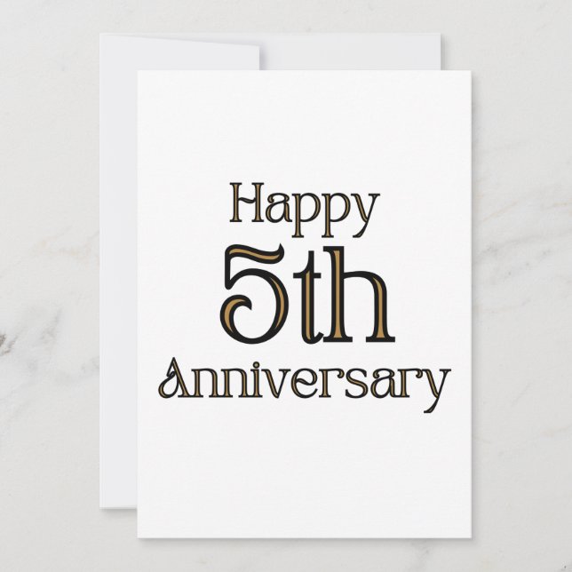 Convite de 5º Aniversário Feliz (Frente)