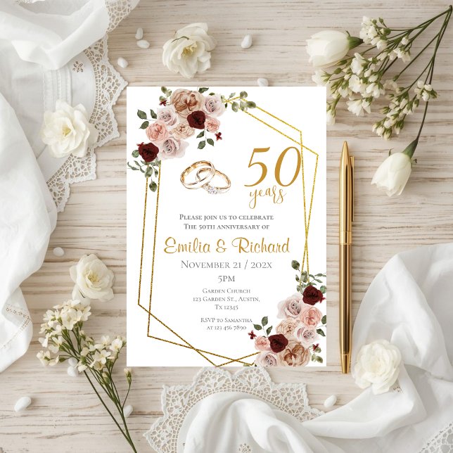 convite de 50º aniversário (Criador carregado)