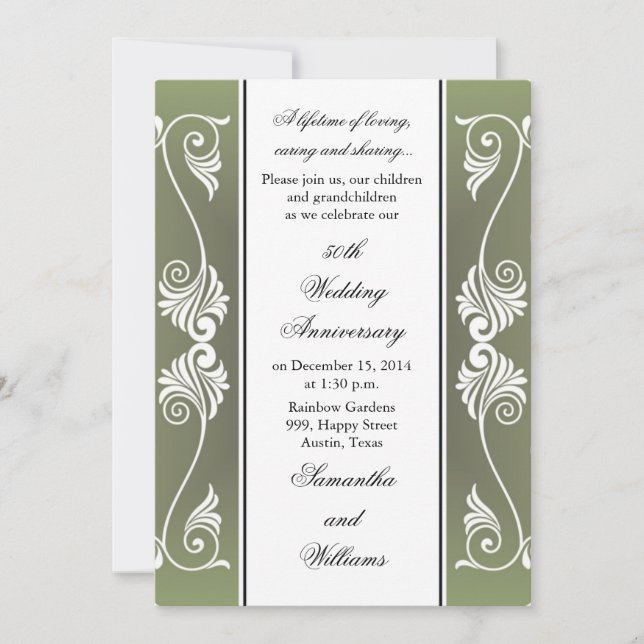 Convite de 50º Aniversário de Casamento (Frente)