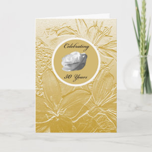Convite de 50º Aniversário de Casamento -- Dourado