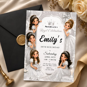 Convite de 50º Aniversário de Princesa Real Mulher