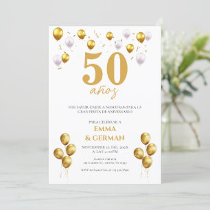 Convite de 50º Aniversário em Espanhol