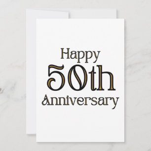 Convite de 50º Aniversário Feliz