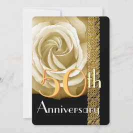 Convite de 50 anos CHAMPAGNE Rosa V01A