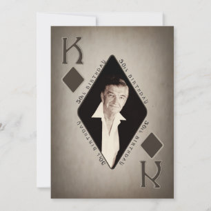 CONVITE DE 50 ANOS DE IDADE - FOTO - POKER/REI