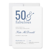 Convite de 50 anos e Fabuloso Aniversário de 50 an