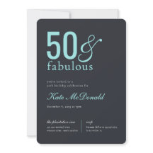 Convite de 50 anos e Fabuloso Aniversário de 50 an
