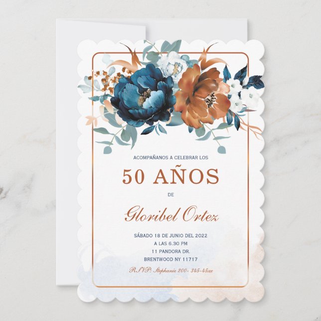 Convite de 50 Anos Mulher (Frente)