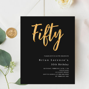 Convite de 50 anos para script de ouro preto