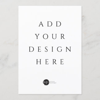 Convite de 5" x 7" / Menu / Cartão Plano