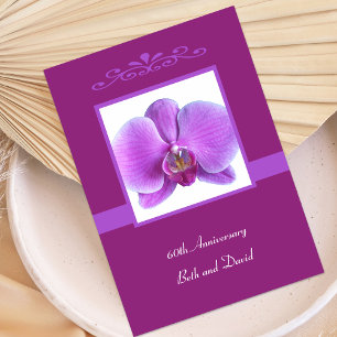 Convite de 60º Aniversário de Casamento Orquídea