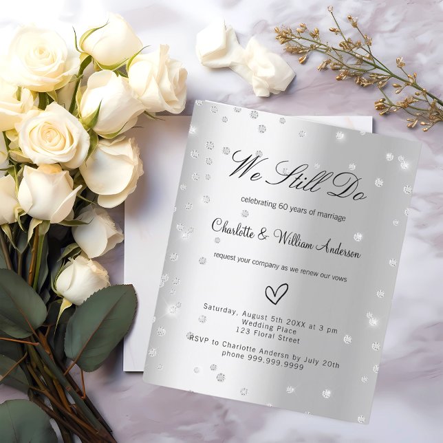 Convite de 60 anos de casamento de Silver (Criador carregado)