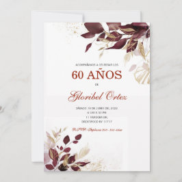 Convite de 60 Anos Mulher Convite