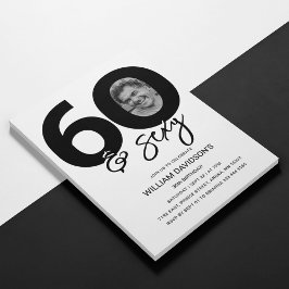 Convite de 60 & Sexy Foto para Aniversário de 60 a