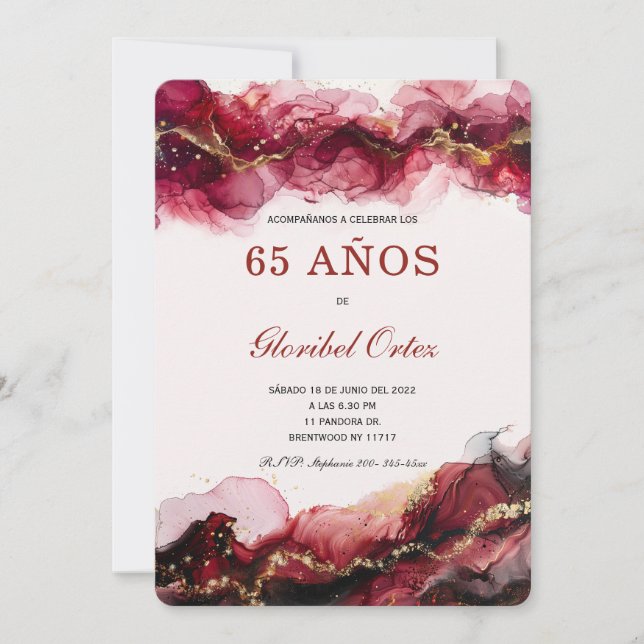 Convite de 65 Anos Mulher (Frente)