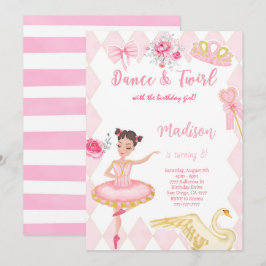 Convite de 8º aniversário da bailarina 
