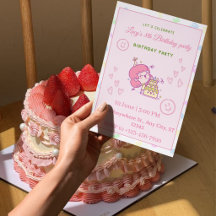 Convite de 8º aniversário menina