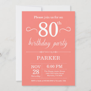 Convite de 80º Aniversário Coral