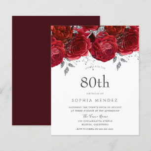 Convite de 80º Aniversário de Rosas Vermelhas Româ