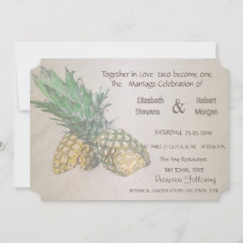Convite de Abacaxi para Casamento na Praia