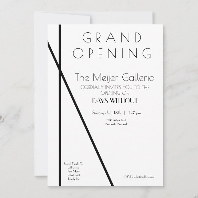 Convite de Abertura da Galeria Contemporânea (Frente)