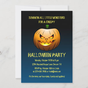 Convite de Abóbora de Halloween