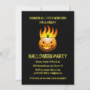 Convite de Abóbora de Halloween